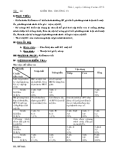 Giáo án Đại số 8 năm học 2012- 2013  Tiết 66 Kiểm tra chương IV