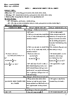 Giáo án Đại số 8 năm học 2012- 2013