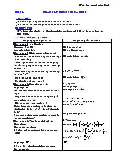 Giáo án Đại số 8 năm học 2012- 2013