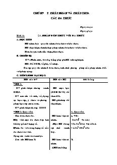 Giáo án Đại số 8 - Tiết 1 đến tiết 67