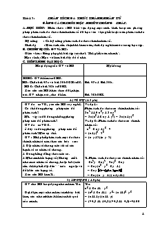 Giáo án Đại số 8 - Tiết 13, 14