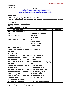 Giáo án Đại số 8 - Tiết 13 đến tiết 16