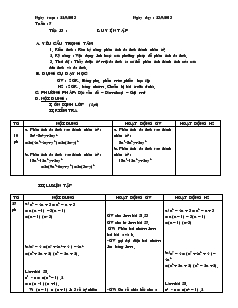 Giáo án Đại số 8 - Tiết 13: Luyện tập