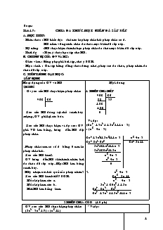 Giáo án Đại số 8 - Tiết 17, 18