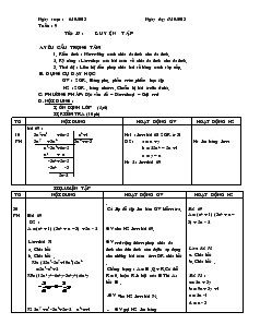 Giáo án Đại số 8 - Tiết 17: Luyện tập