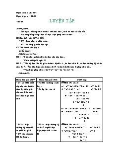 Giáo án Đại số 8 - Tiết 17: Luyện tập