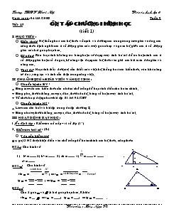 Giáo án Đại số 8 Tiết 17 Ôn tập chương i hình học (tiết 1)