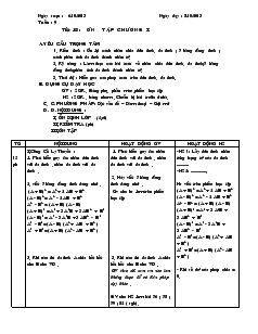 Giáo án Đại số 8 - Tiết 18: Ôn tập chương I