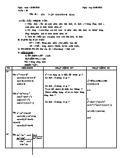 Giáo án Đại số 8 - Tiết 19: Ôn tập chương I (tiếp)