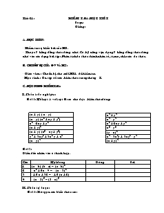 Giáo án Đại số 8 - Tiết 21, 22