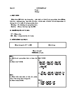 Giáo án Đại số 8 - Tiết 25, 26