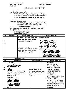 Giáo án Đại số 8 -  Tiết 26 - Bài: Luyện tập