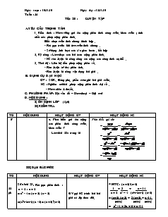 Giáo án Đại số 8 - Tiết 28: Luyện tập