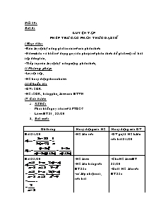 Giáo án Đại số 8 Tiết 29 Bài 6 Luyện tập phép trừ các phân thức đại số
