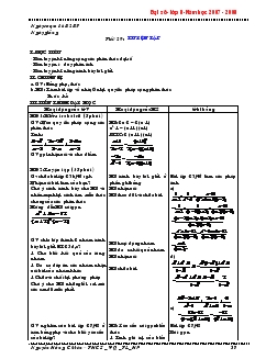 Giáo án Đại số 8 - Tiết 29 đến tiết 32