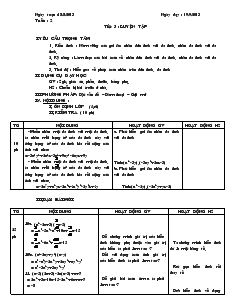 Giáo án Đại số 8 - Tiết 3: Luyện tập