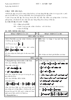 Giáo án Đại số 8 - Tiết 3: Luyện tập