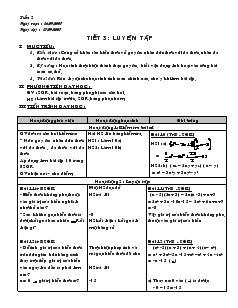 Giáo án Đại số 8 Tiết 3 Luyện Tập