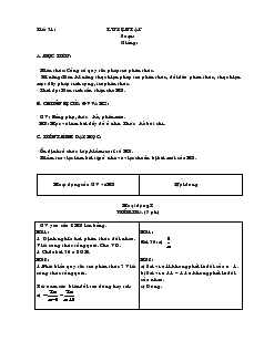 Giáo án Đại số 8 - Tiết 31, 32, 33