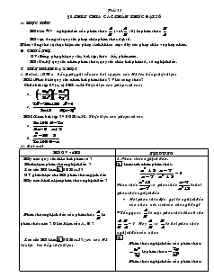 Giáo án Đại số 8 Tiết 33 Bài 8 Phép chia các phân thức đại số