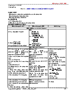 Giáo án Đại số 8 - Tiết 33 đến tiết 37