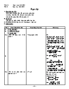 Giáo án Đại số 8 - Tiết 34: Luyện tập