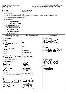 Giáo án Đại số 8 Tiết 35 Luyện Tập