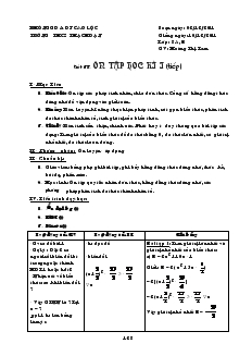 Giáo án Đại số 8 Tiết 38 Ôn tập học kì I (tiếp)