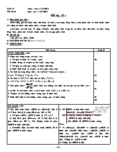 Giáo án Đại số 8 - Tiết 39, 40: Thi học kì 1