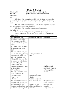 Giáo án Đại số 8 - Tiết 40 đến tiết 64