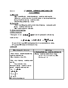 Giáo án Đại số 8 Tiết 43 Phương trình bậc nhất một ẩn và cách giải