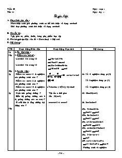 Giáo án Đại số 8 - Tiết 44: Luyện tập