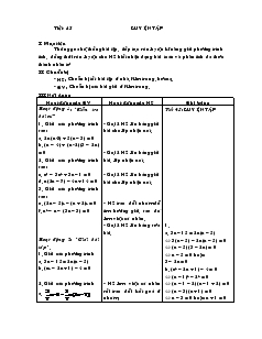 Giáo án Đại số 8 Tiết 45 Luyện Tập