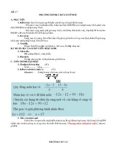 Giáo án Đại số 8 Tiết 47 Phương trình chứa ẩn ở mẫu