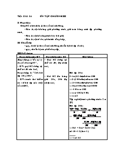 Giáo án Đại số 8 Tiết 53, 54 Ôn tập chương III