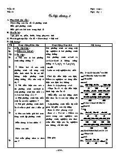 Giáo án Đại số 8 - Tiết 54: Ôn tập chương 3