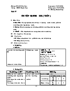 Giáo án Đại số 8 Tiết 55 Ôn tập chương III ( tiếp )