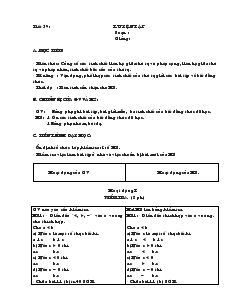 Giáo án Đại số 8 - Tiết 59, 60