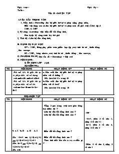 Giáo án Đại số 8 - Tiết 59: Luyện tập