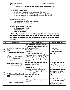 Giáo án Đại số 8 - Tiết 6 - Bài: Những hằng đảng thức đáng nhớ (tiếp)