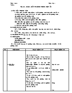 Giáo án Đại số 8 - Tiết 60 - Bài 3: Bất phương trình một ẩn