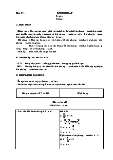 Giáo án Đại số 8 - Tiết 63, 64