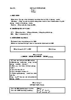 Giáo án Đại số 8 - Tiết 66, 67