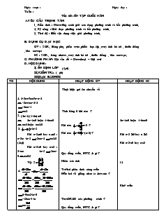 Giáo án Đại số 8 - Tiết 68: Ôn tập cuối năm