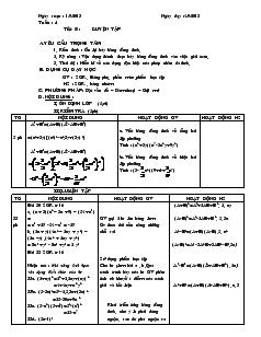 Giáo án Đại số 8 - Tiết 8: Luyện tập