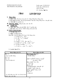 Giáo án Đại số 8 Tiết 8 Luyện Tập