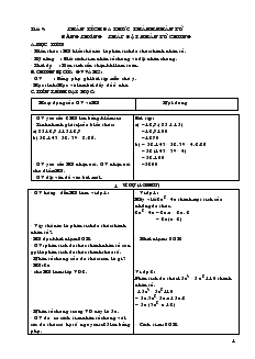 Giáo án Đại số 8 - Tiết 9, 10