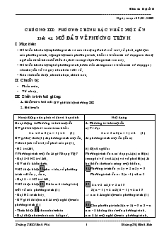 Giáo án Đại số 8 Trường THCS Bình Phú