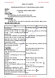 Giáo án Đại số 8 Trường THCS Thiệu Duy