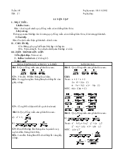 Giáo án Đại số 8 từ tiết 27 đến tiết 30